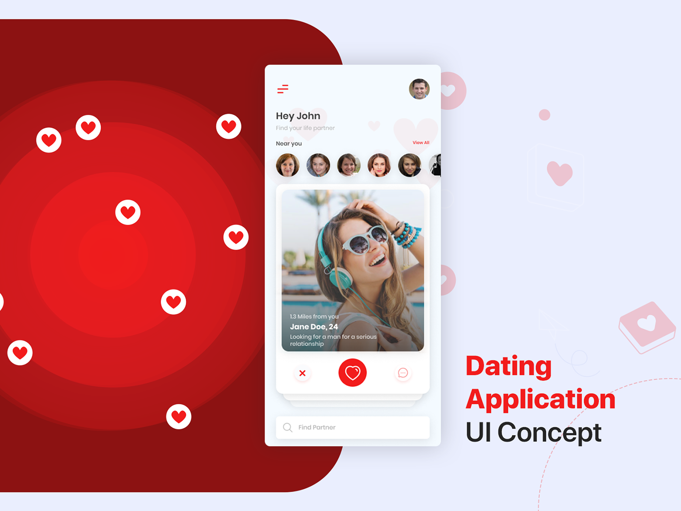 app design Dating dating app dating app concept Figma Love OnlineDating USSLLC valentine valentines day