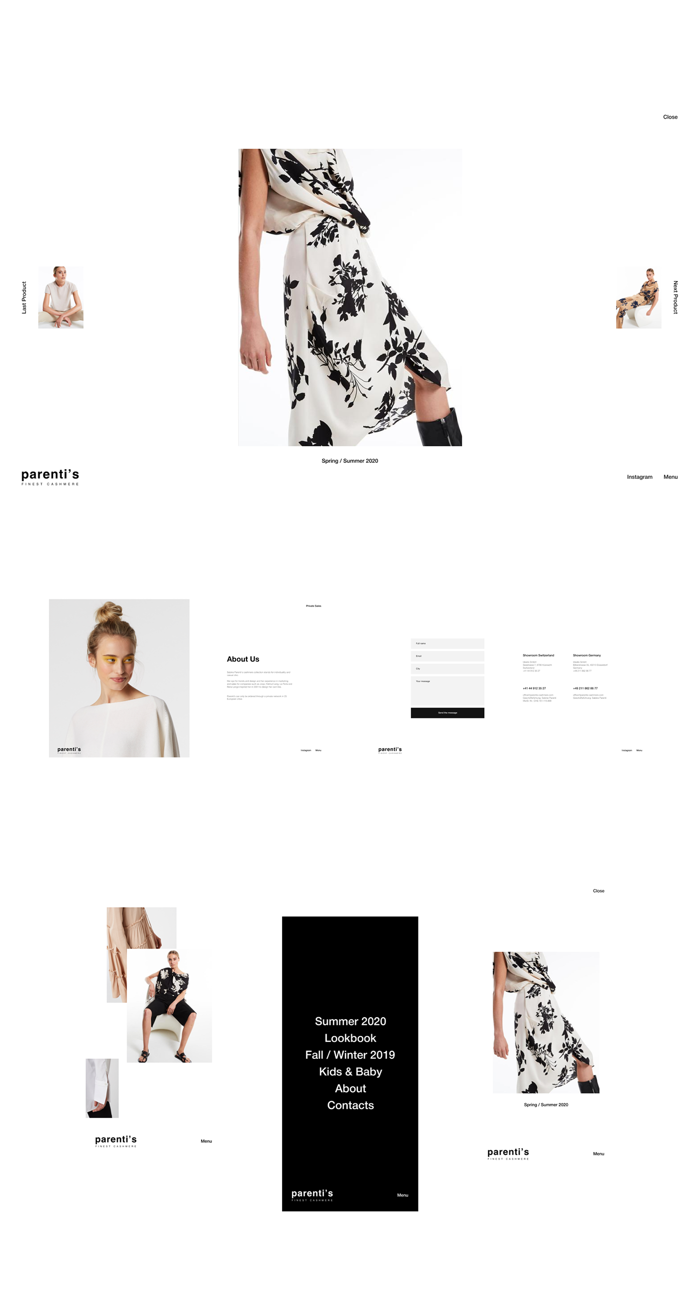 brand clean Fashion  inspire luxury minimal Webdesign Website
