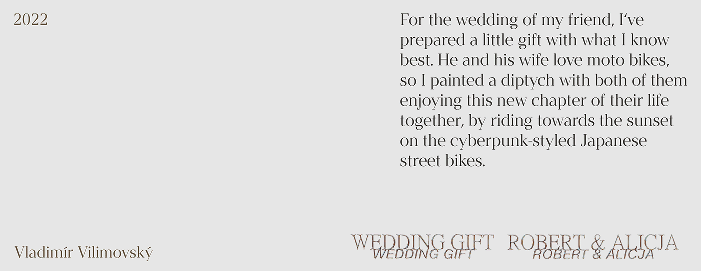Bike couple Cyberpunk Dynamic motobike portrait riders rings spouses wedding