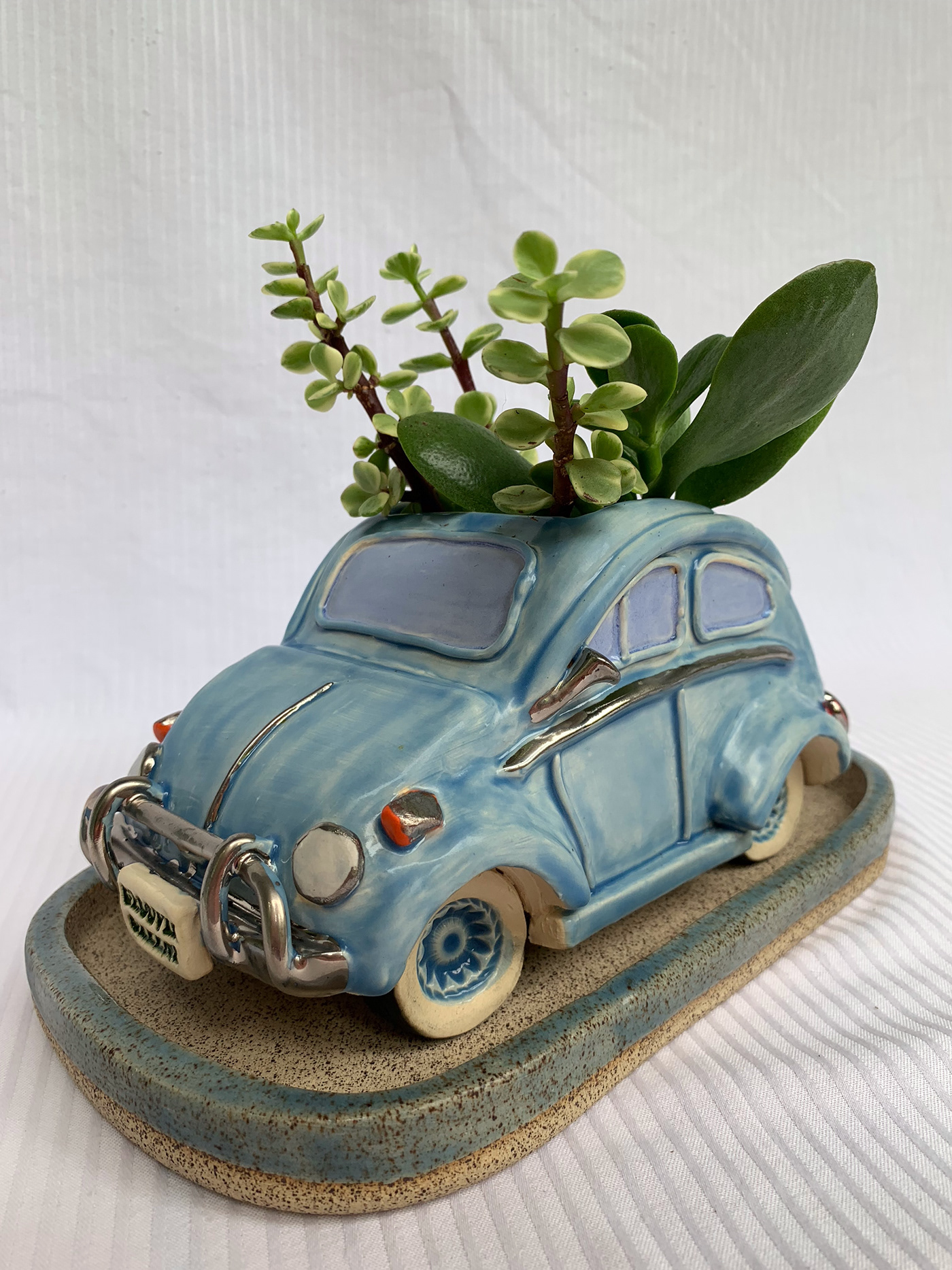 volkswagen VW clay Pottery ceramics  planters