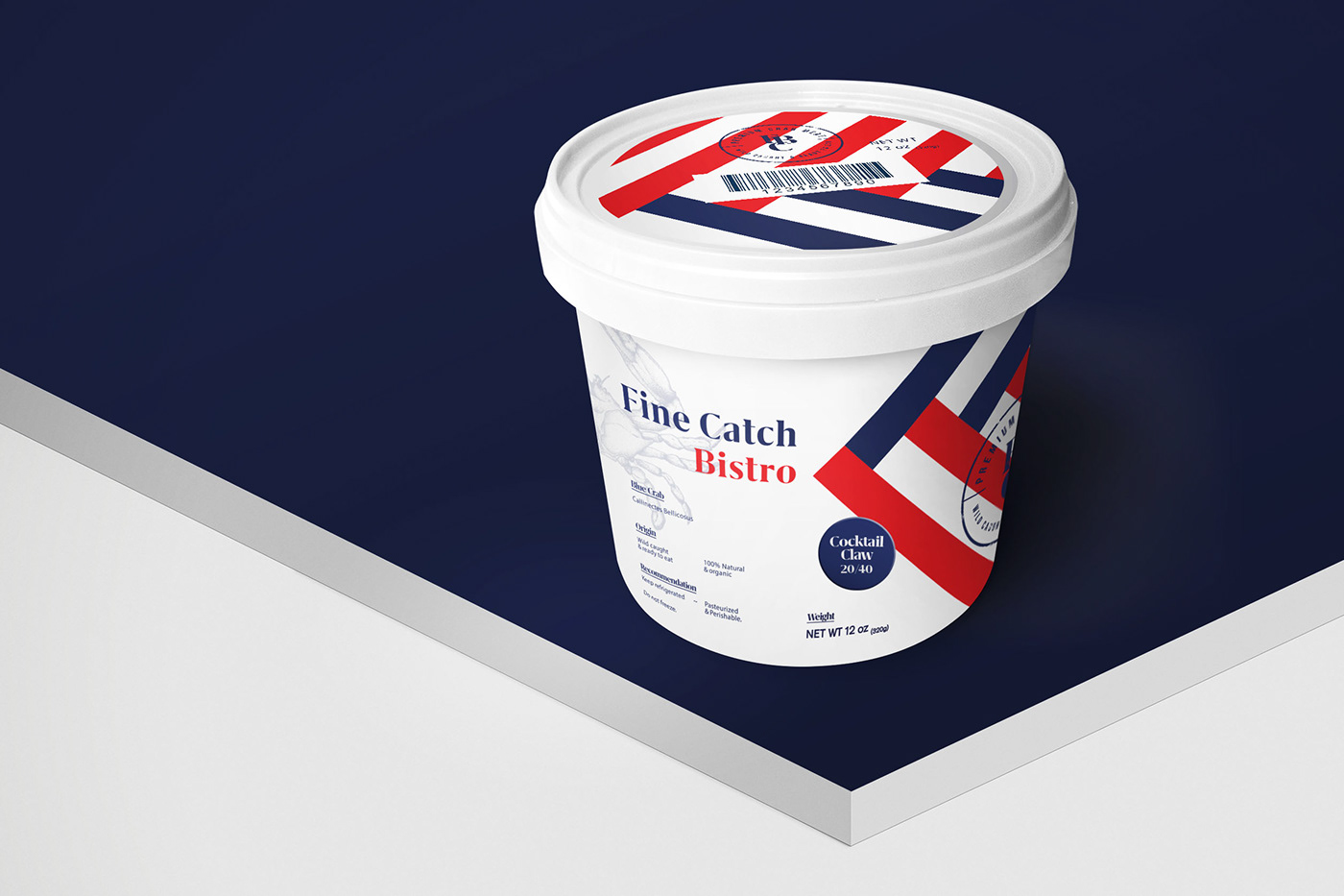 branding  design mexico seafood Packaging american crab flag usa premium