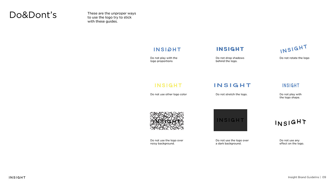 logo Mockup Insight brand identity Logotype Logo Design brandbook guidelines Qatar