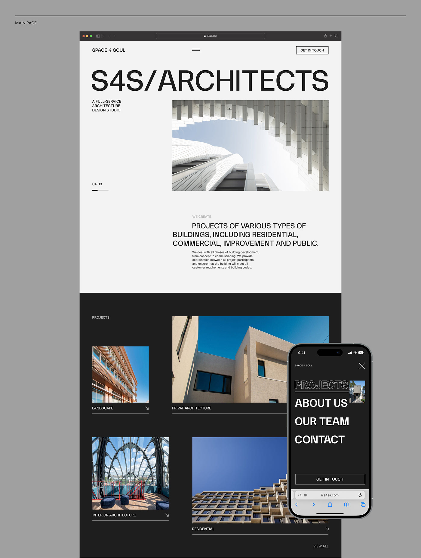 architecture Figma ui design UI/UX user interface Website design redesign Interface minimal