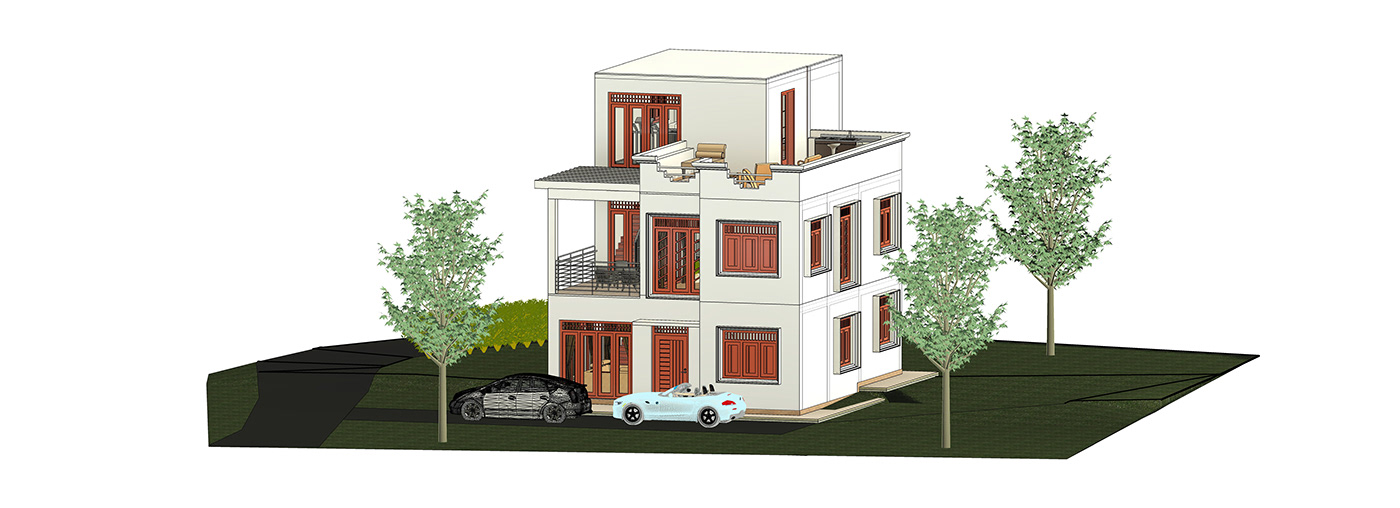 architecture revit exterior visualization modern 3D interior design  LOD 350 bim modeling