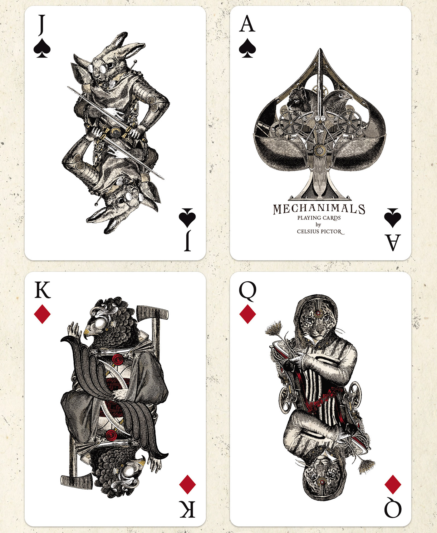 artwork collage digital illustration Graphic Designer Packaging Playing Cards card design Collection