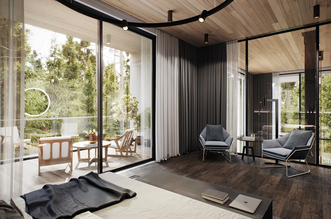 corona renderer 3ds max Render architecture design Interior apartment vacation home