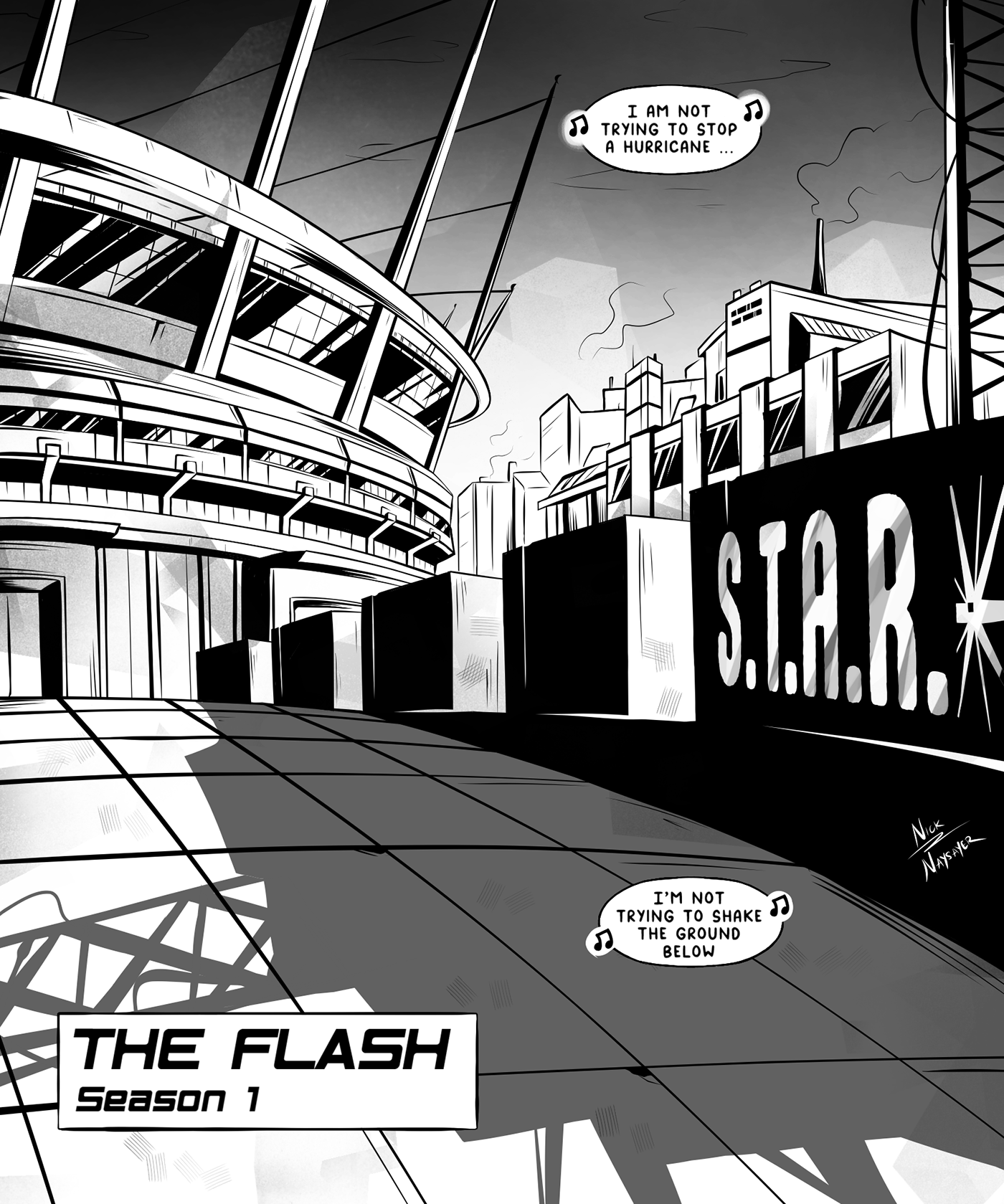 adobe fresco dc Dc Comics The Flash Barry Allen comic manga fanart SuperHero harrison wells