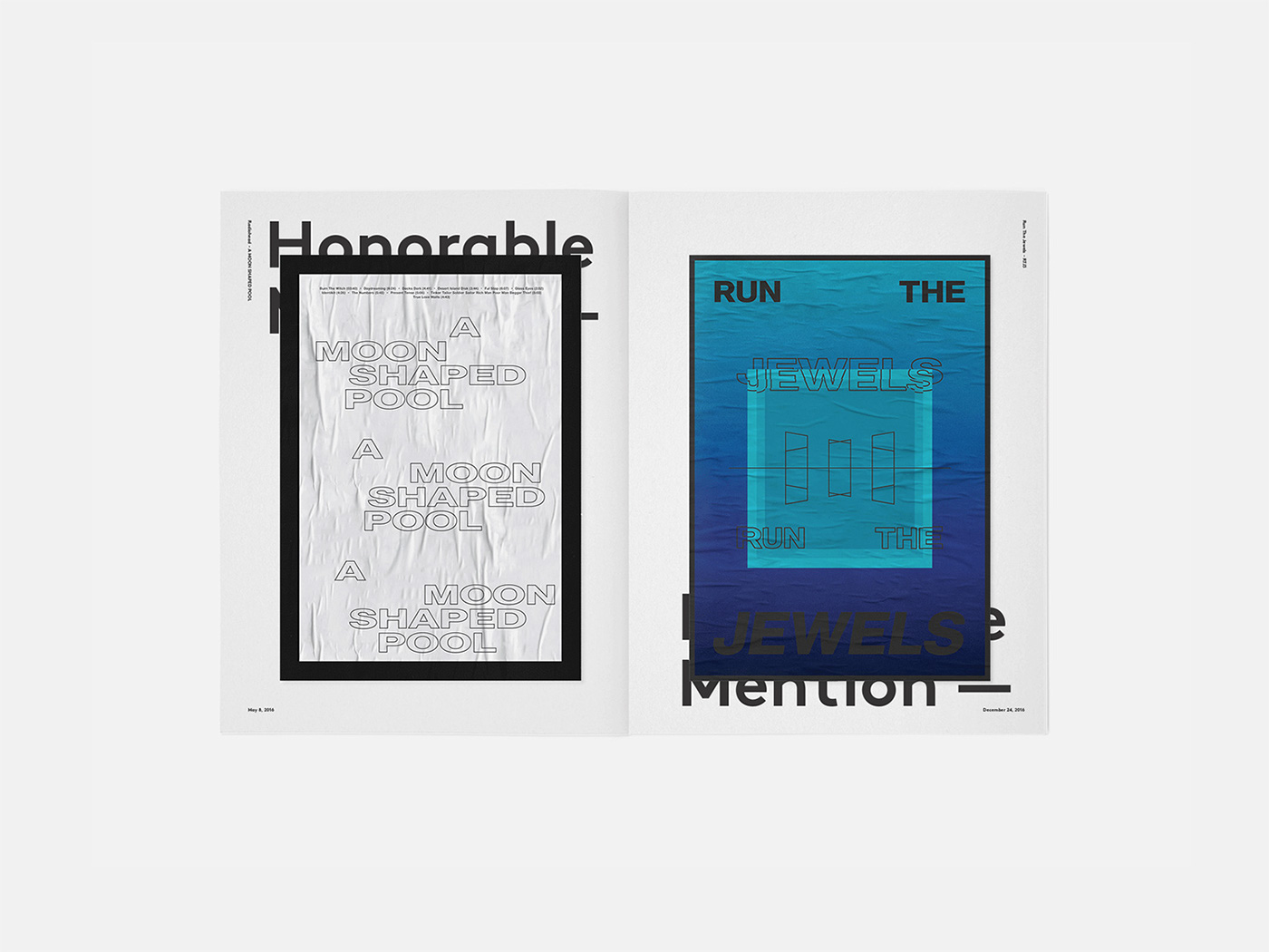 typography   music kanye tumblr trend sans serif print design  book design Radiohead