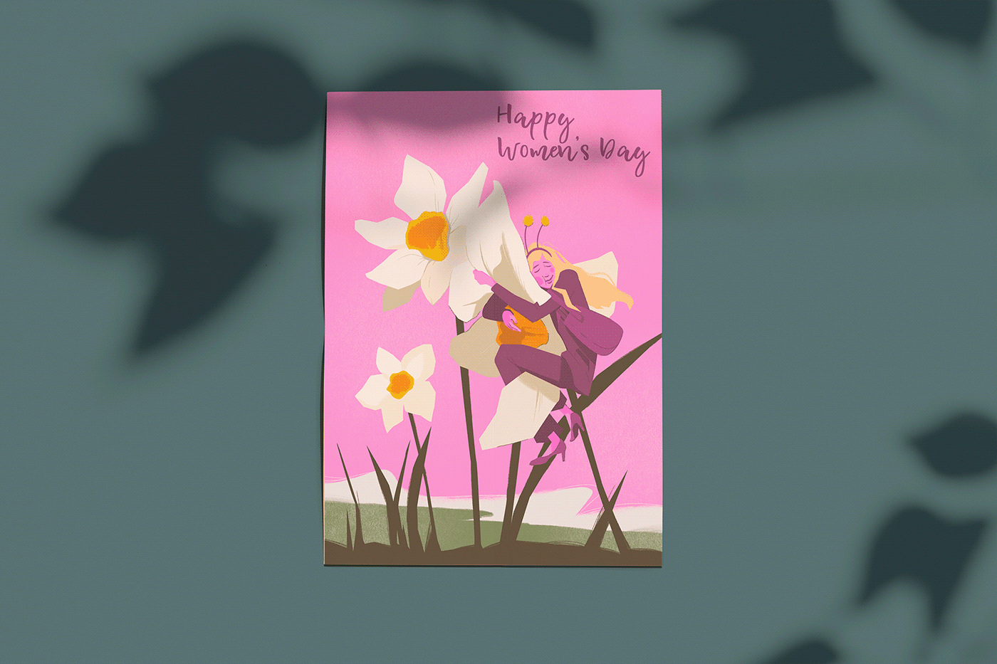 card cards 8 march Flowers ILLUSTRATION  Drawing  artwork digital illustration art