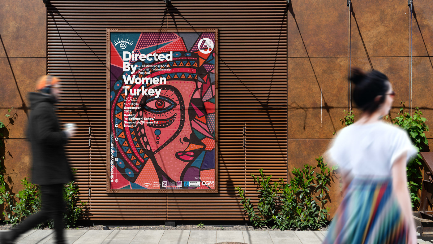art direction  branding  Directed by Women Turkey festival graphic design  ILLUSTRATION  Poster Design