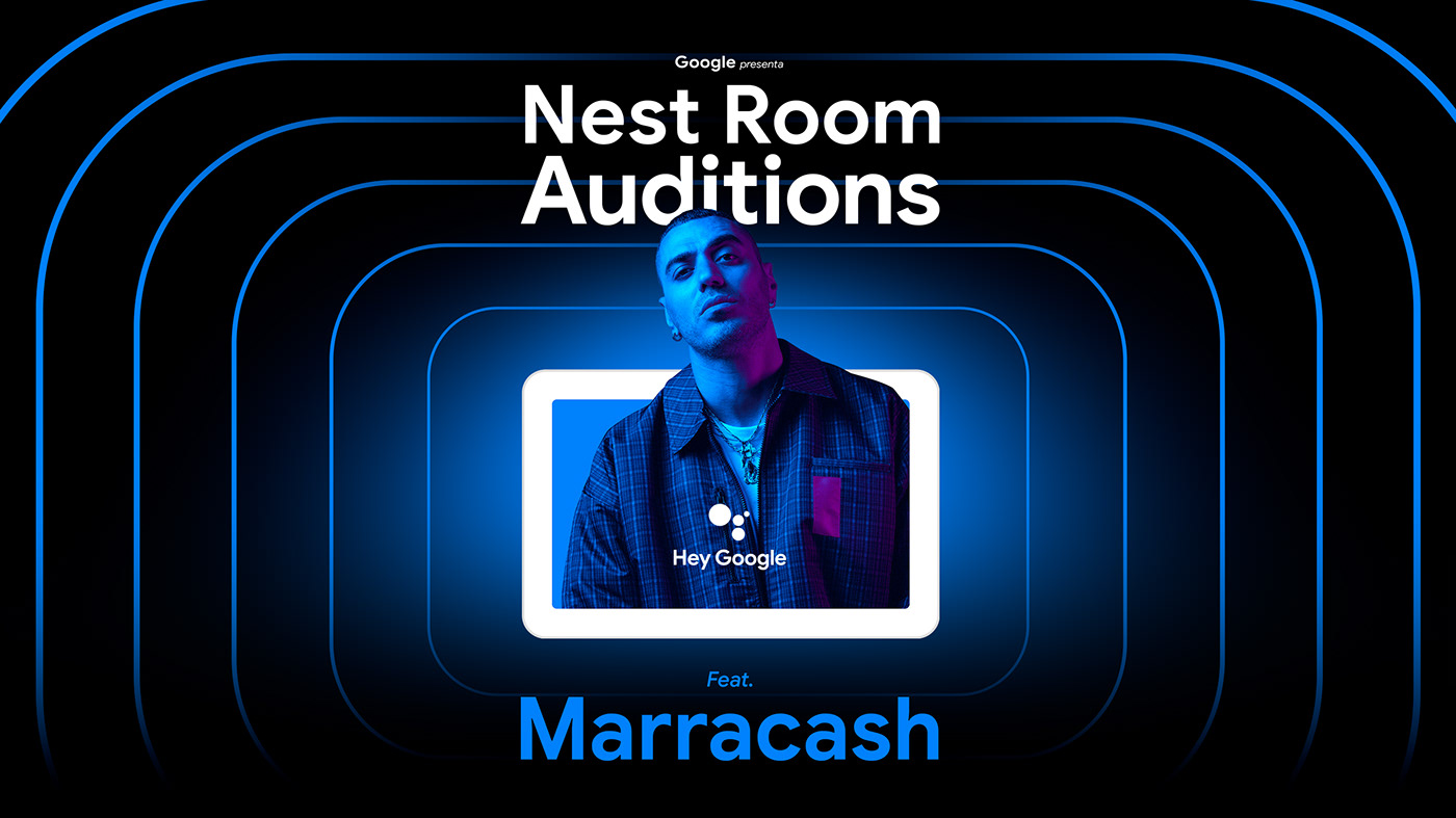 Advertising  google marracash motion design music room Stage Voice assistant nest Photography 