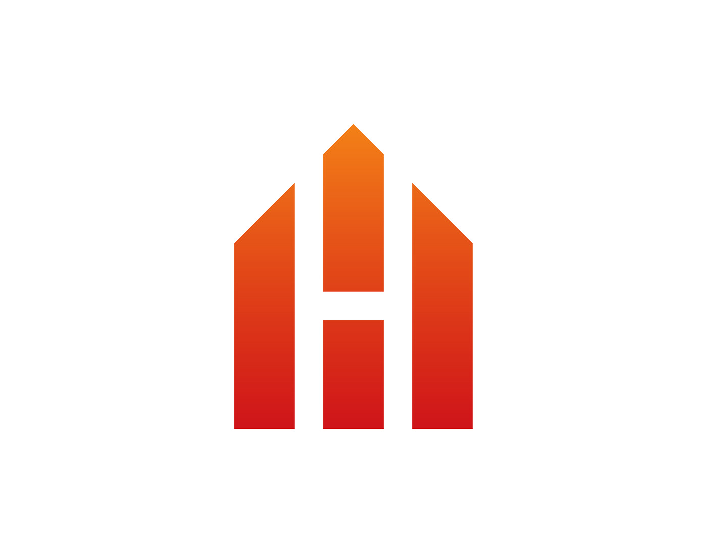 letter h Logo Design brand identity design logo Brand Design identity Logotype H Home home city