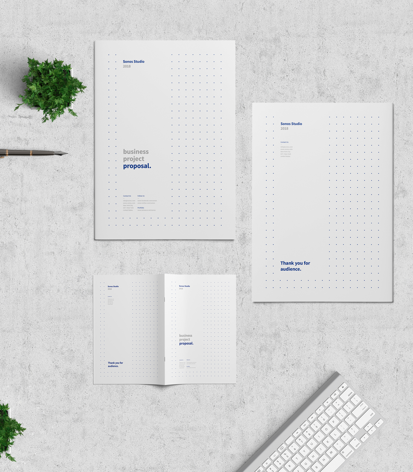 Proposal design brand brief agency corporate minimal Project Office apple