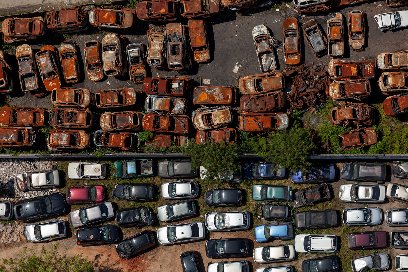 Cars Aerial Photography countyards Car Insurance insurance companies damaged injuried abandoned
