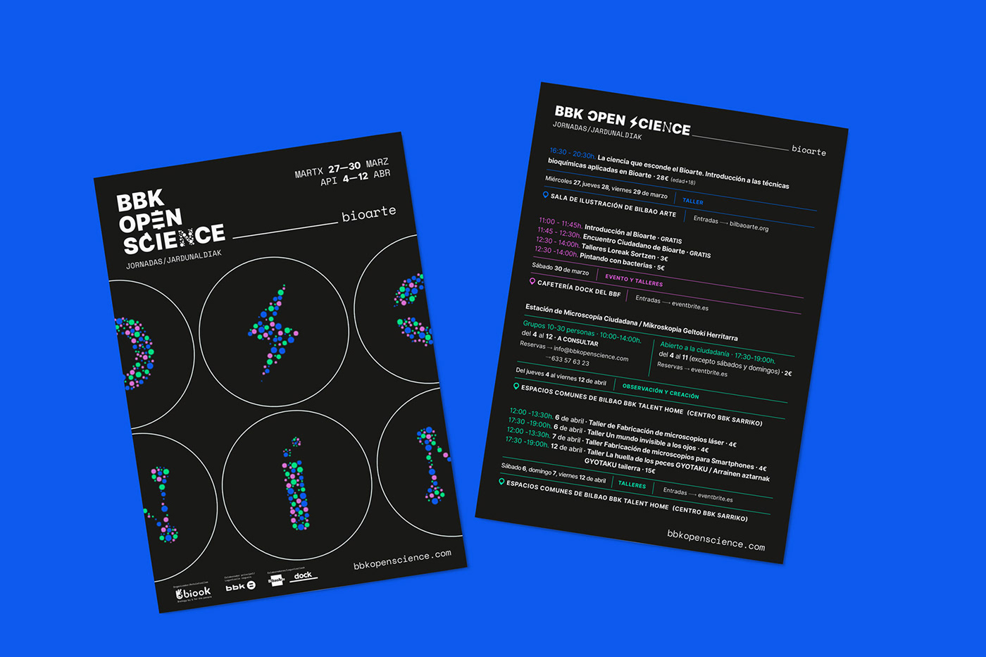 science Web Design  poster identity talks branding  visual identity graphic design  black design contrast