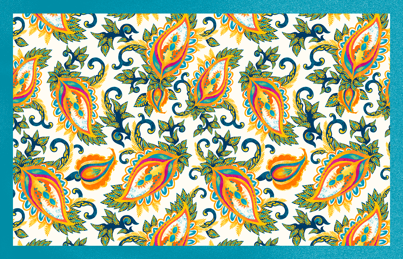 Tropical pattern seamless textile surface design Digital Art  Drawing  paisley textile design  fabric