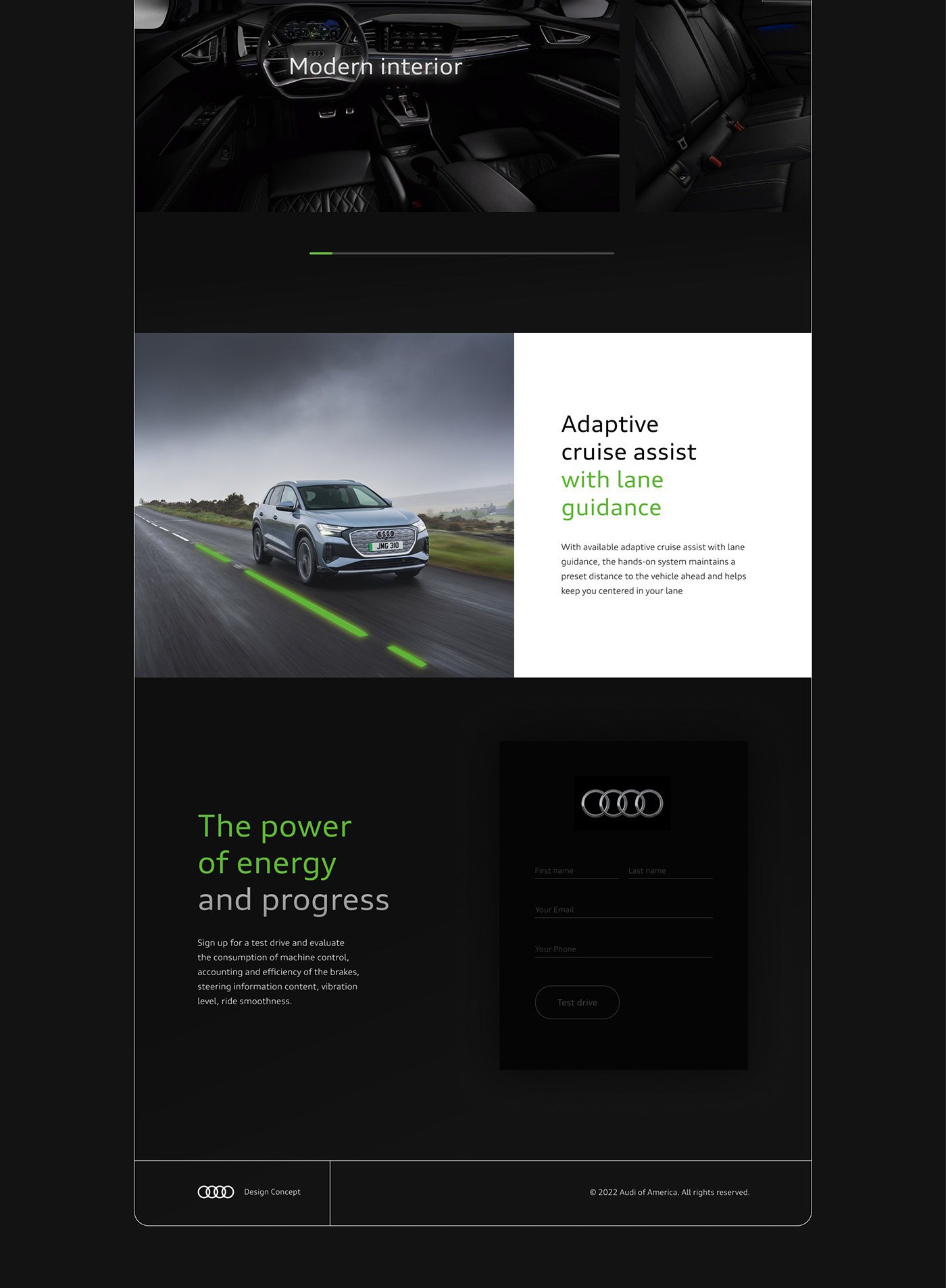Audi car Cars Figma landing page ui design UI/UX UX design Web Design  Website