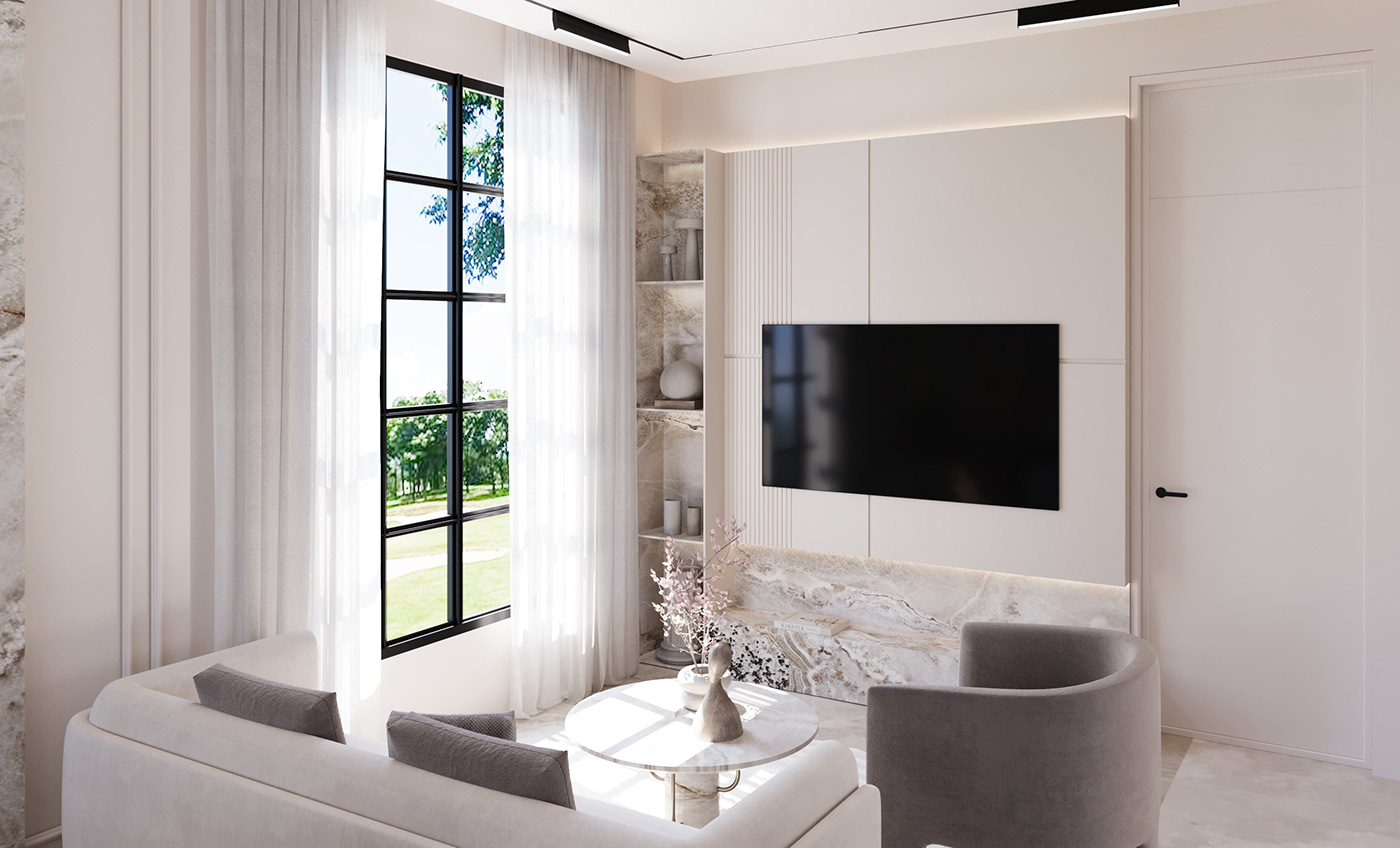 indoor interior design  3ds max corona reception NEWCLASSIC reception interior design modeling 3D Newclassic Reception