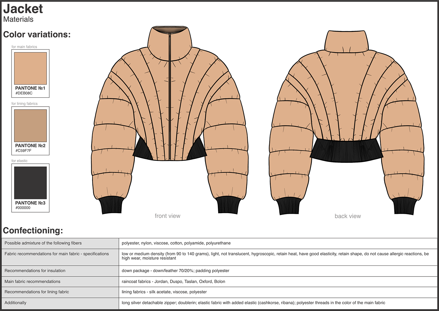 design high fashion Jacket Design fashion illustration Fashion Designer Clothing couture technical sketch