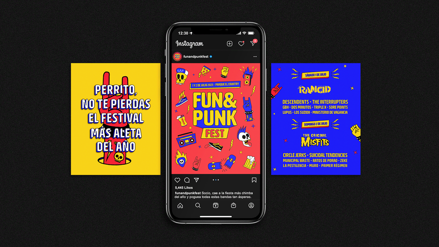 Music Festival music punk ILLUSTRATION  art direction  branding  identity vector Music Branding visual identity