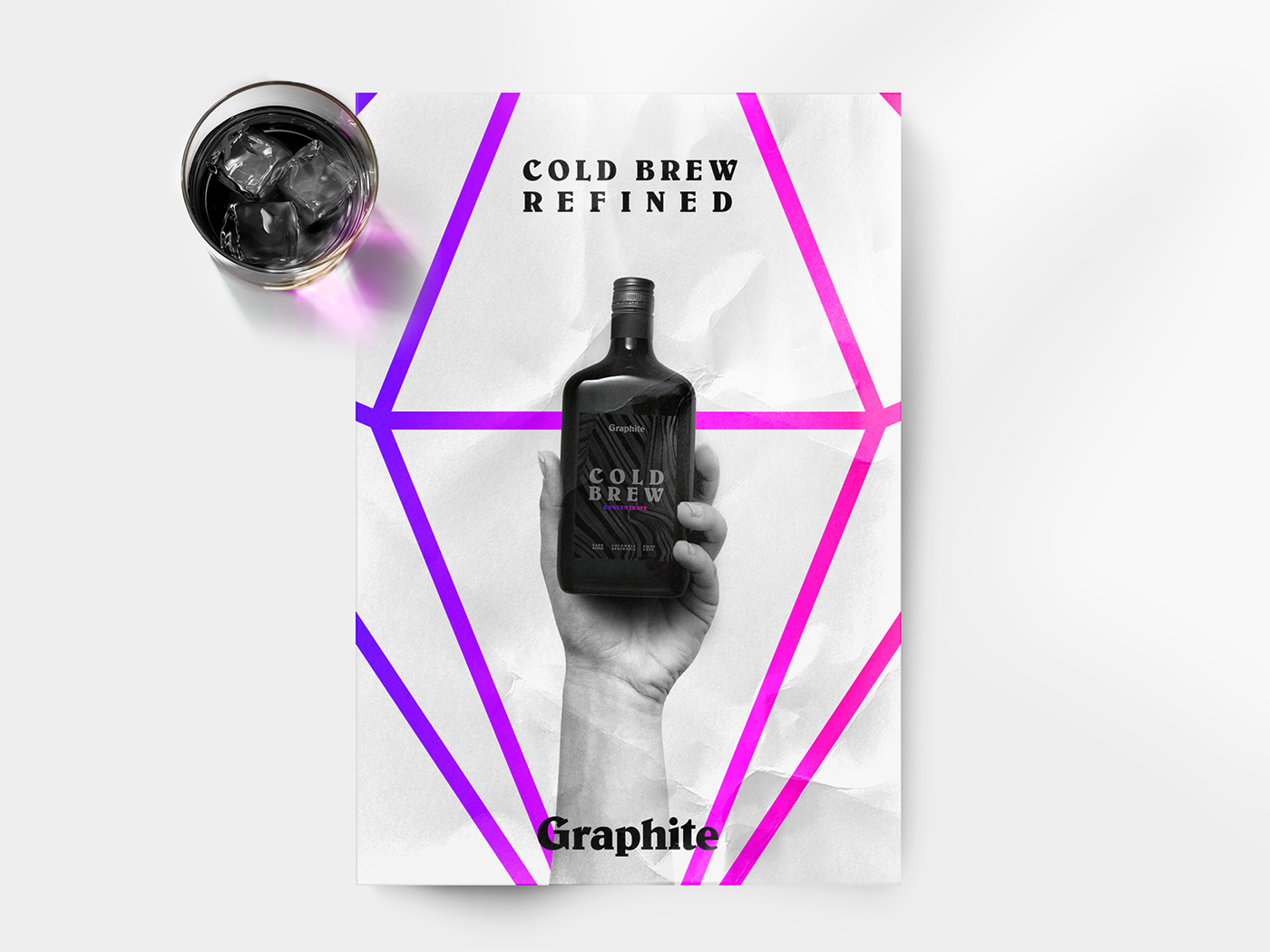 branding  Packaging bottle coldbrew Coffee graphite bodoville brand identity
