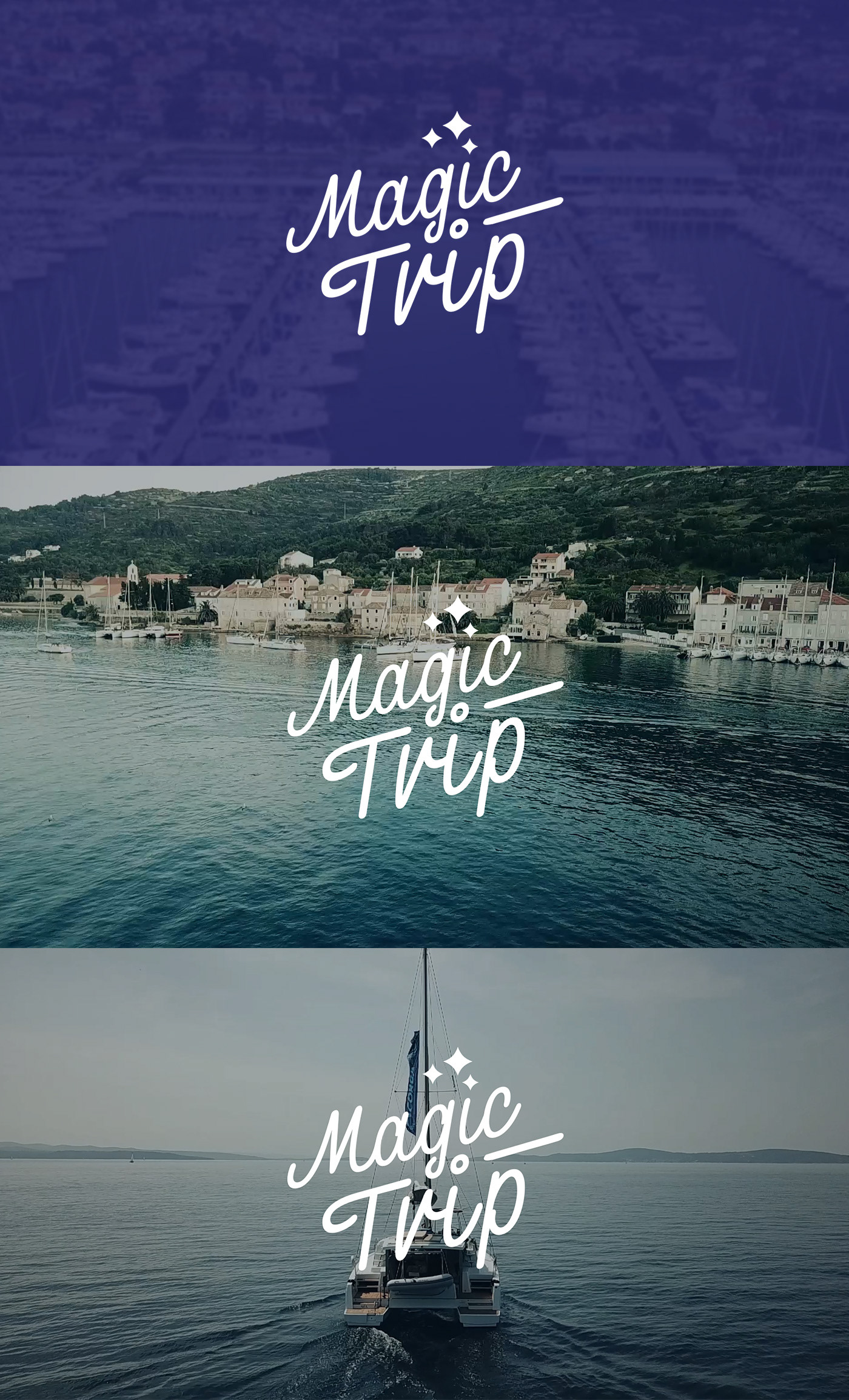 sailing Magic   trip magictrip yacht video Stationery ux/ui design Web Design 