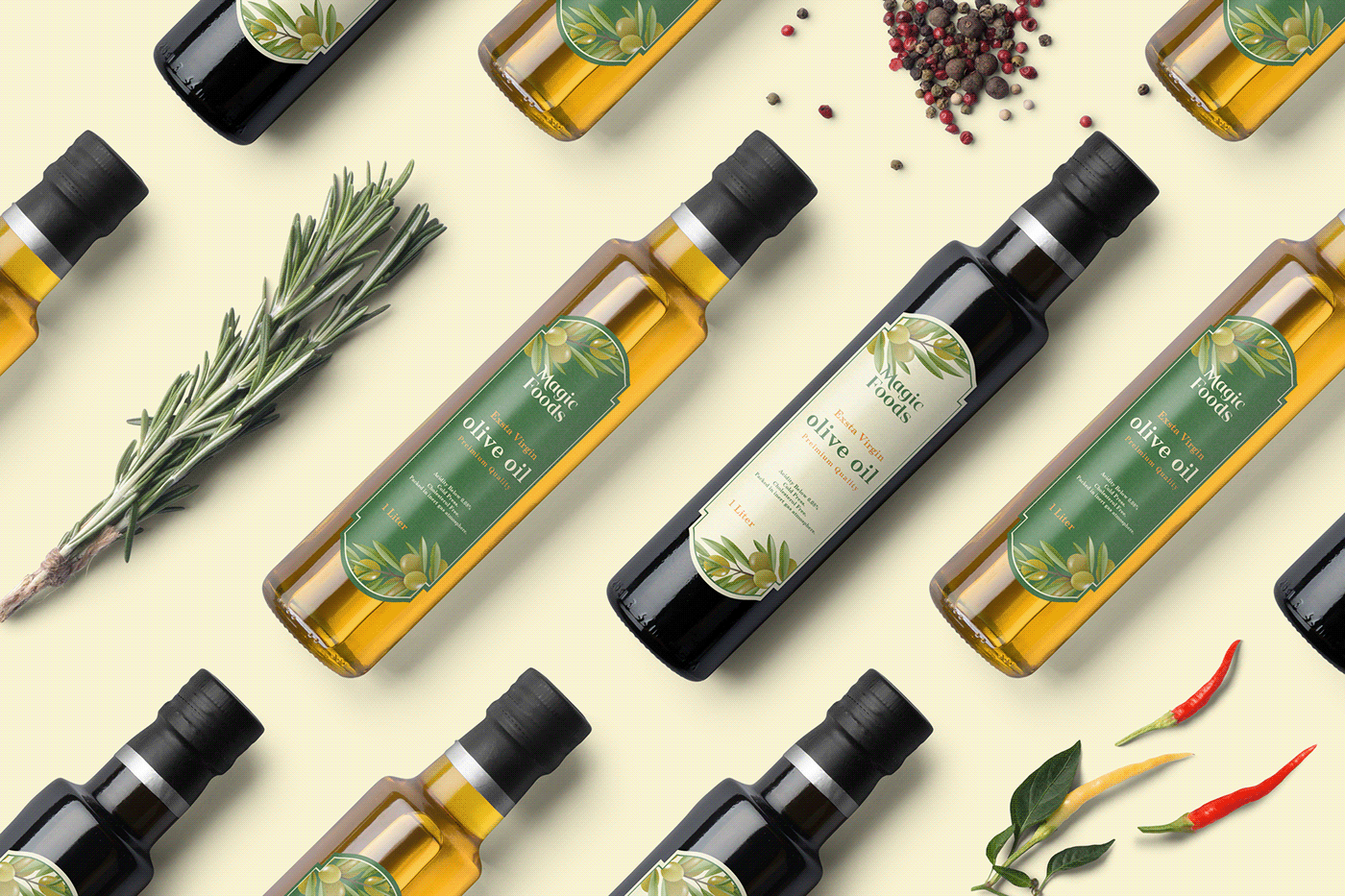 Food  honey olive natural oil Packaging