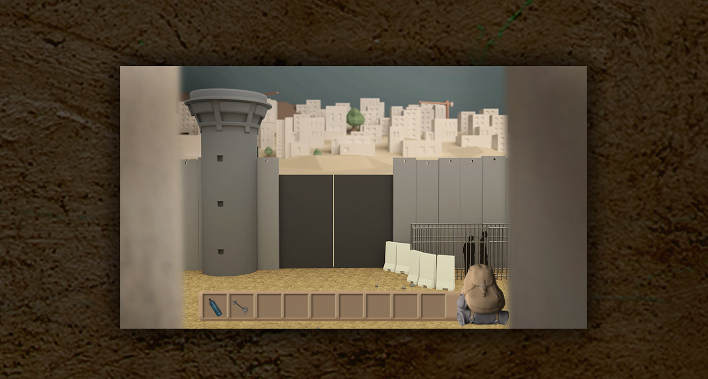 game ong Conflit israel palestine 3D point and click vis