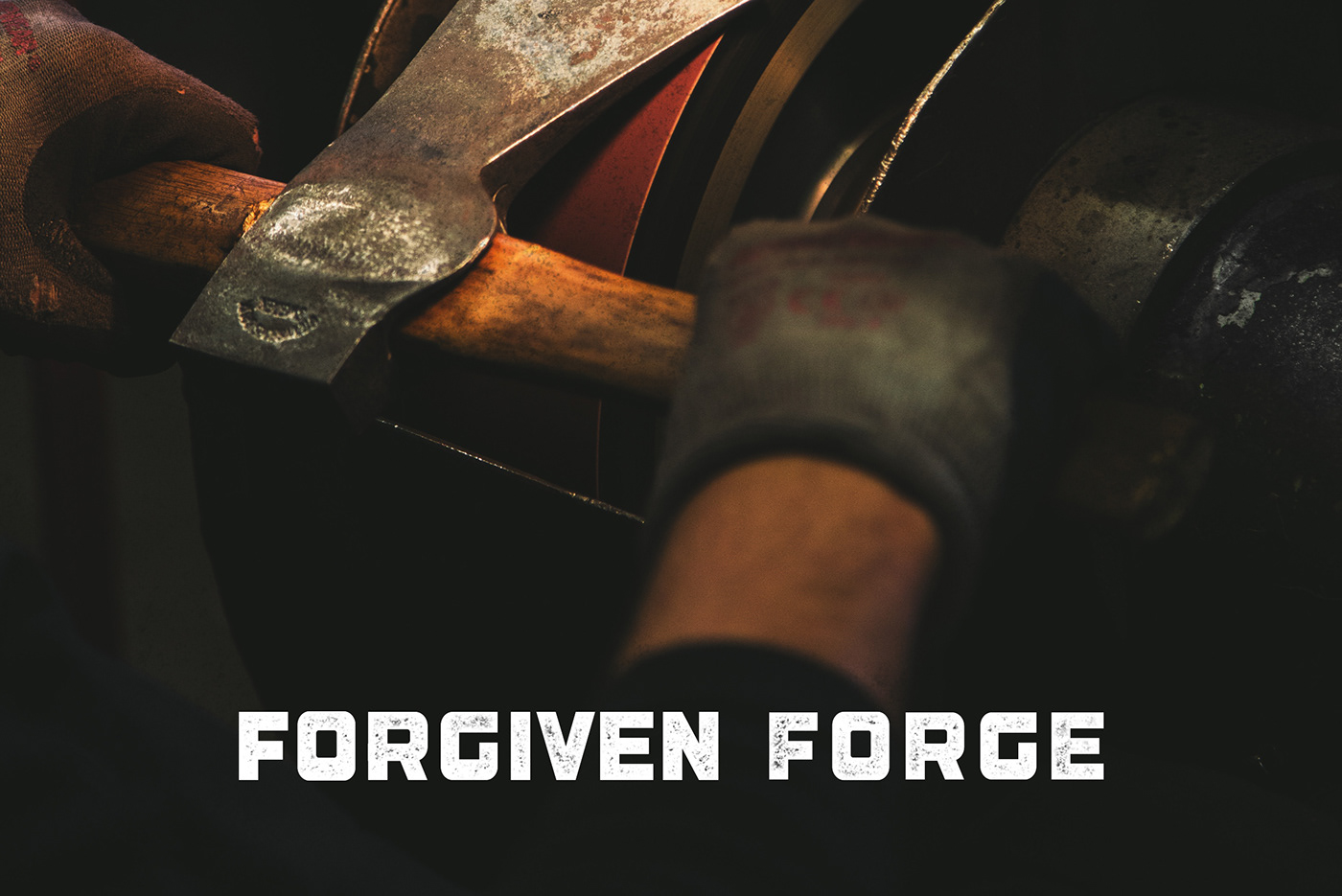 forge Blacksmith blacksmithing logo branding  Christian identity grunge stamp rough