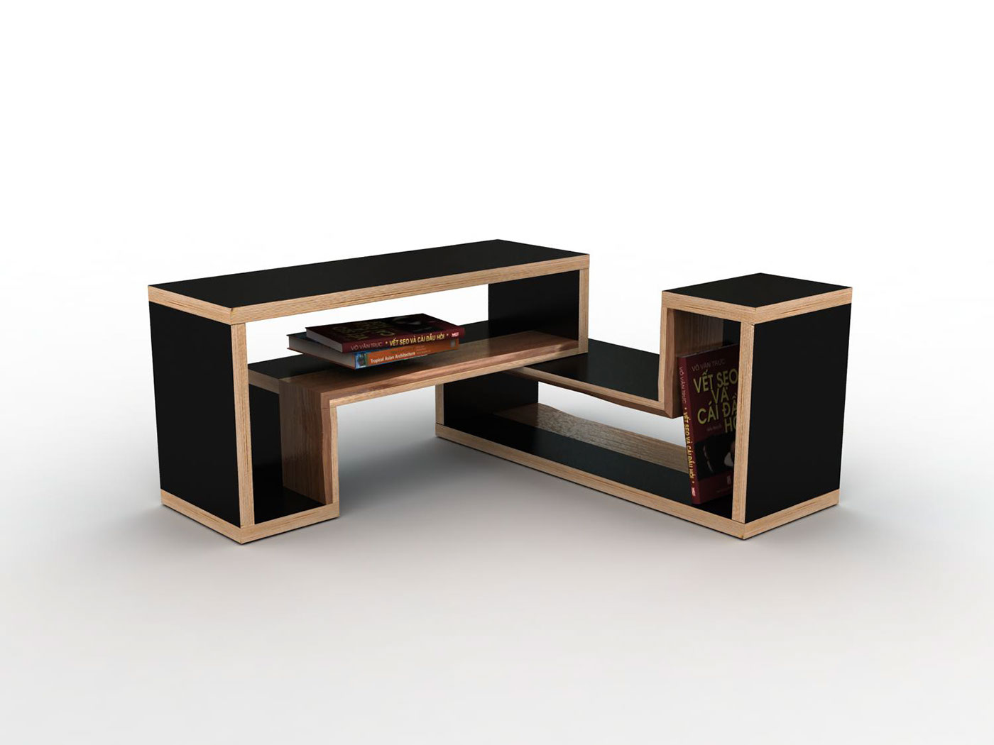 tetris plywood furniture book shelf