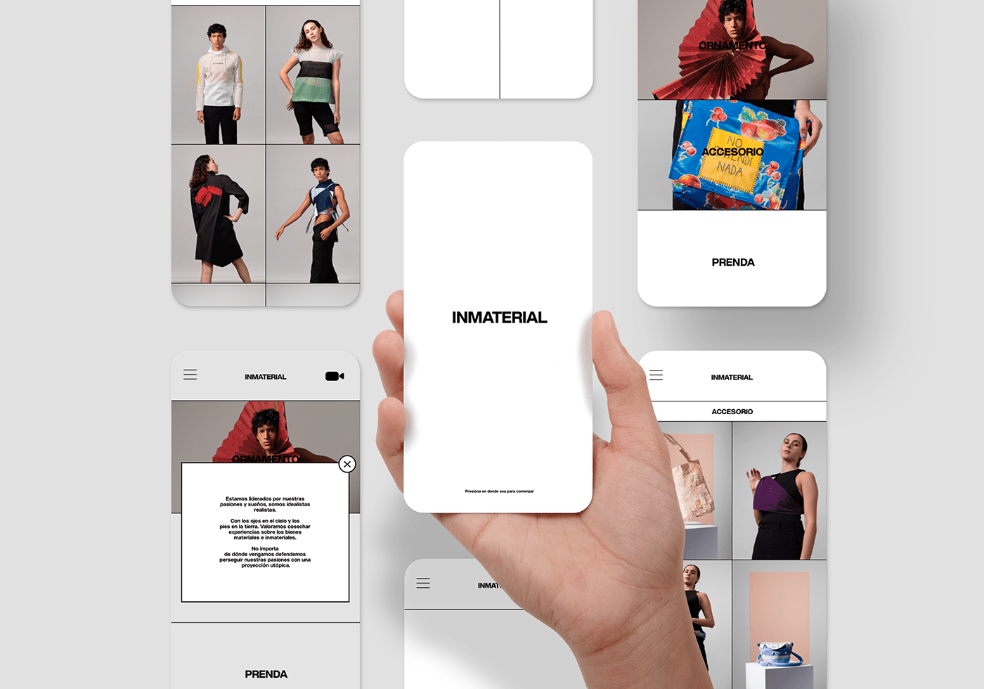 design Exhibition  fashion app ux