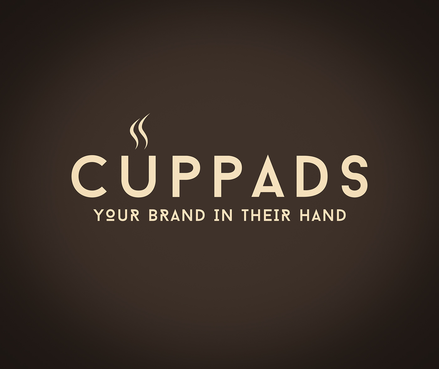 logo Coffee cups ads Cuppads business card Stationery coffee cups advert poster slogan brown cream