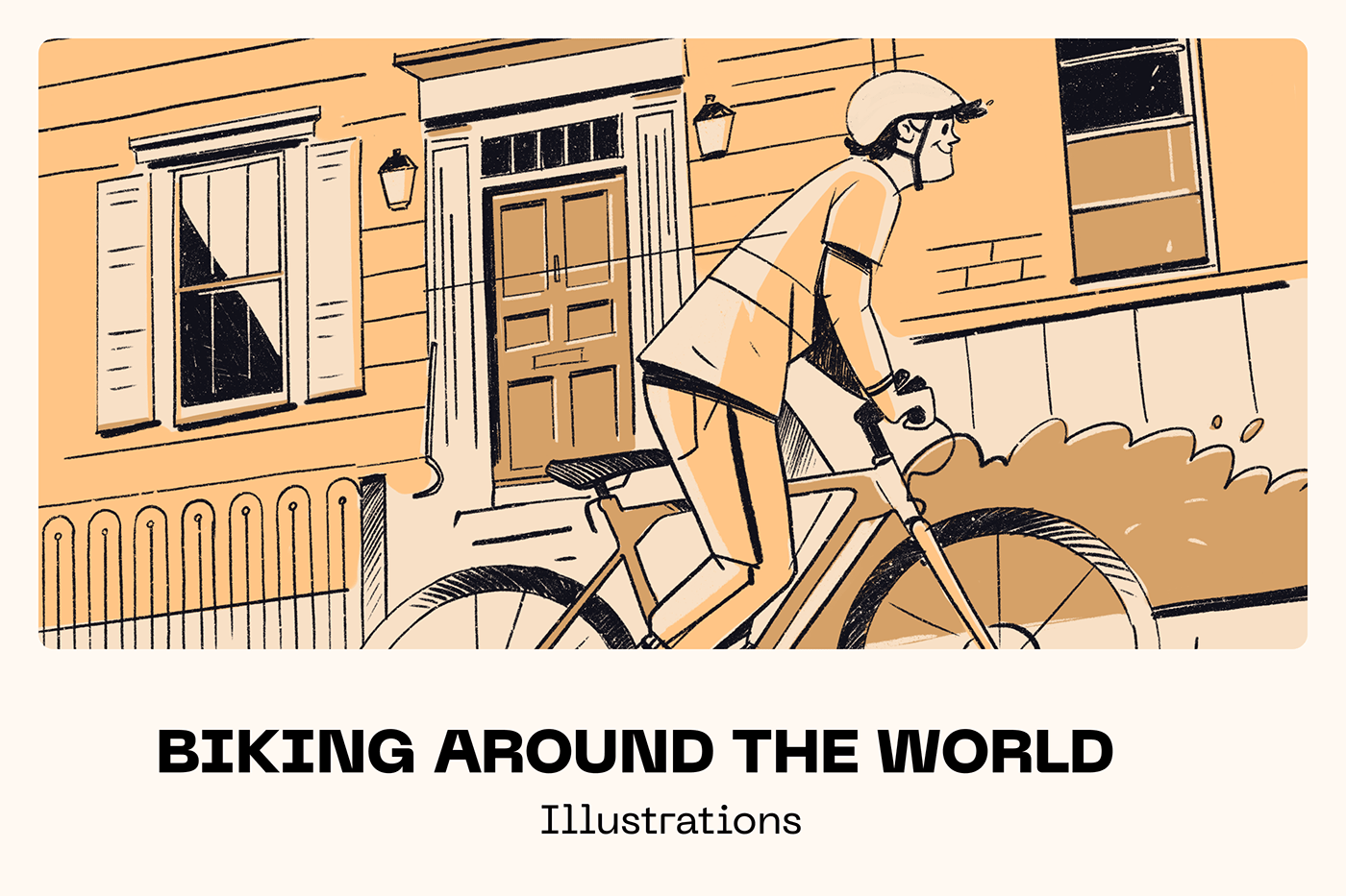 Bike biker branding  Digital Illustrations identity illustration art Landscape line art marketing   sport