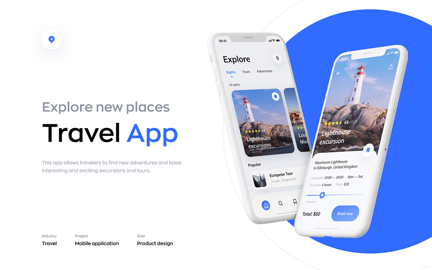 app Booking interaction landing page Mobile app Travel travel guide UI/UX Web Design 