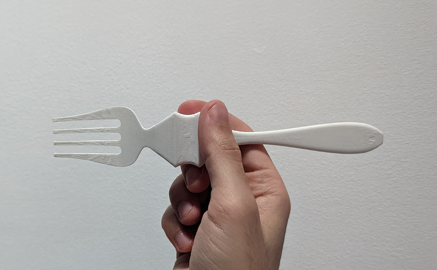 fork cutlery cutlery design arthritis Rheumatoid Arthritis tableware tableware design sculptural design for disability fork design