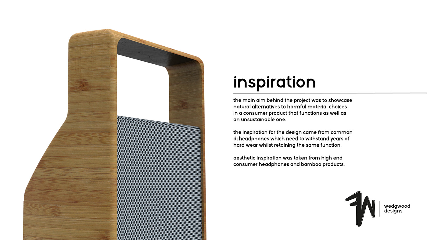 eco-friendly Sustainable RECYCLED hemp bamboo speaker music design headphones speakers