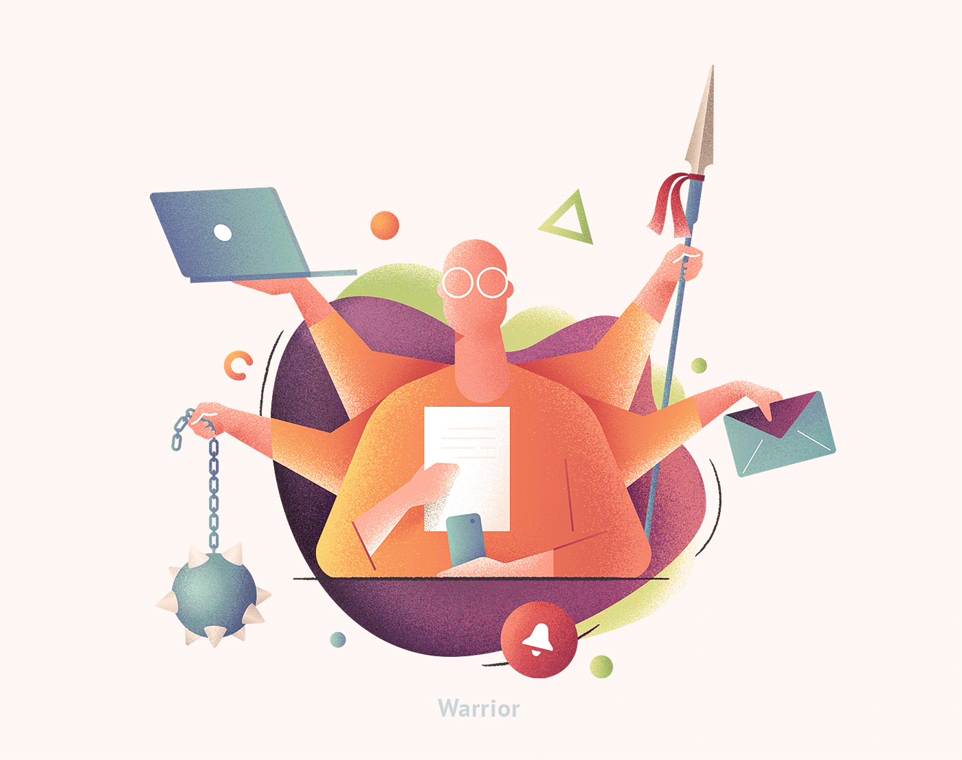 ILLUSTRATION  Character manager vector Illustrator texture magazine Productivity simple Character design 