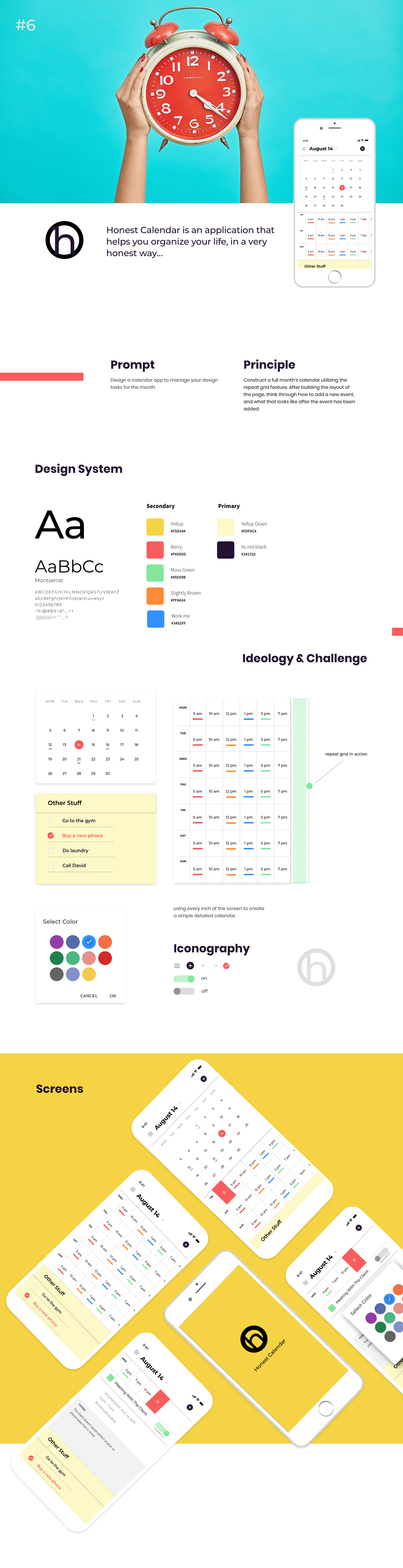 XDDailyCreativeChallenge ui ux app design calendar grid Web Design  xddailychallenge