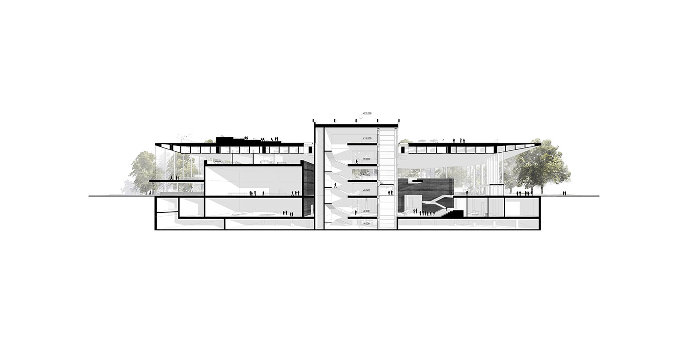 Competition Project architecture Render visualization modern building exterior interior design  Estonia