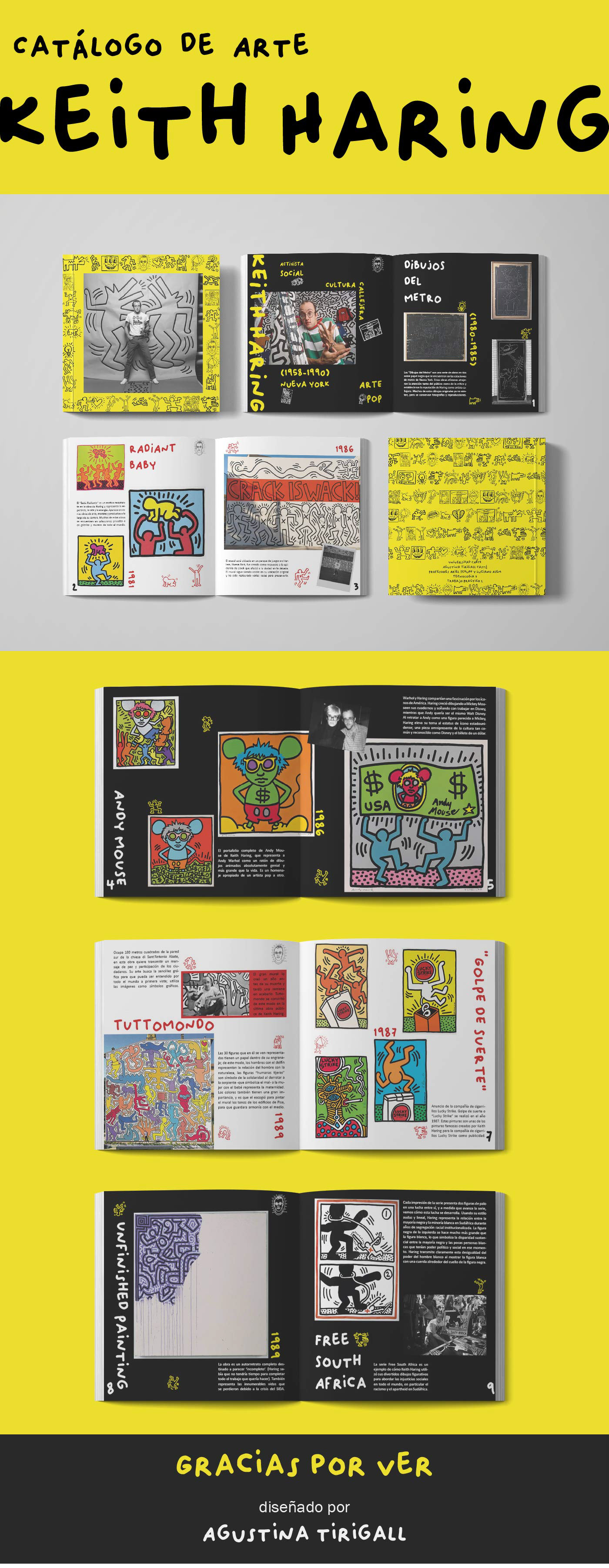 InDesign editorial art arte Keith Haring catalogo diseño gráfico libro