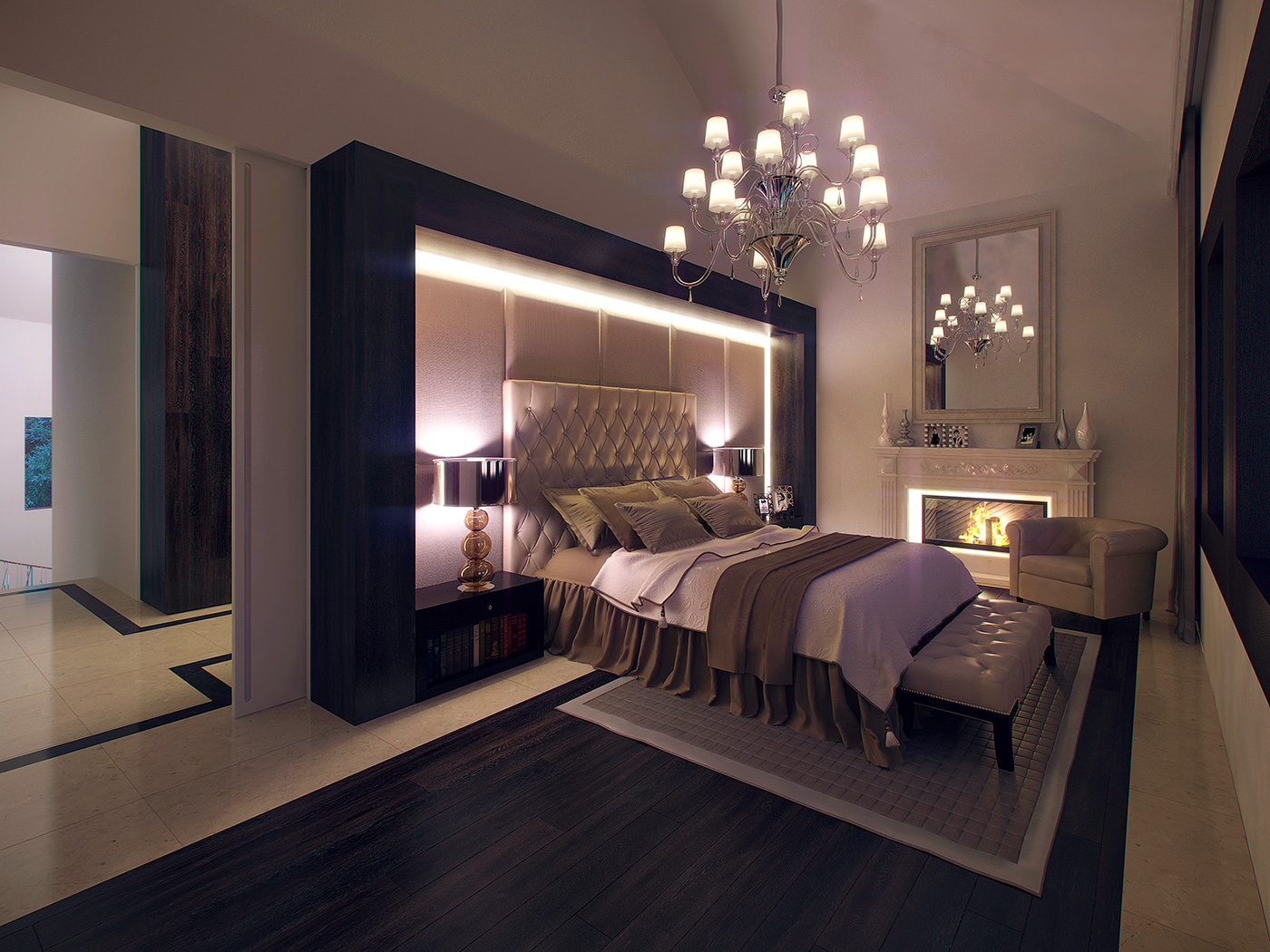 3D visual night Day graphics CGI CG Residence luxury Classic Interior