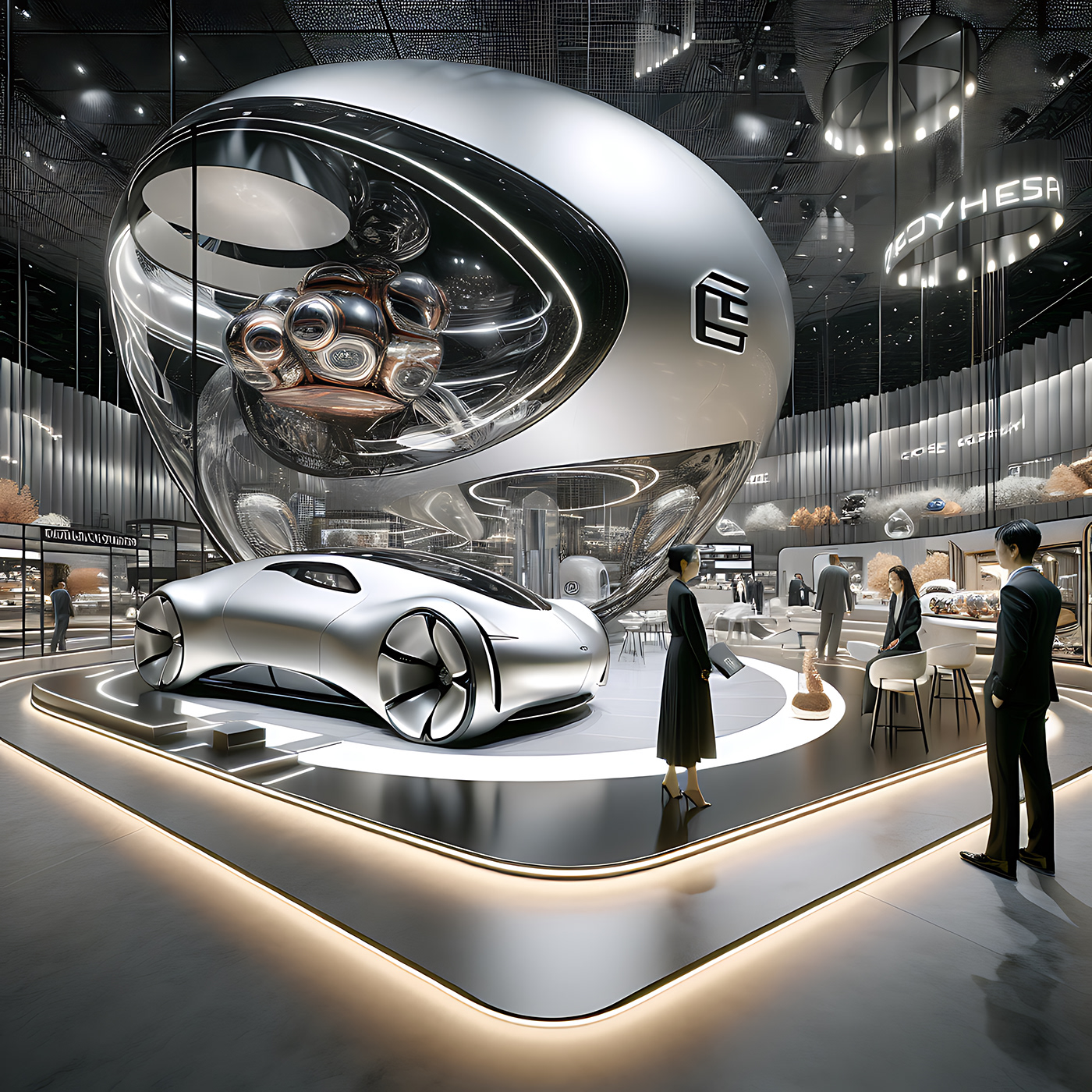Exhibition  Exhibition Design  exhibition stand booth design 3D automotive   car design ai expo architecture