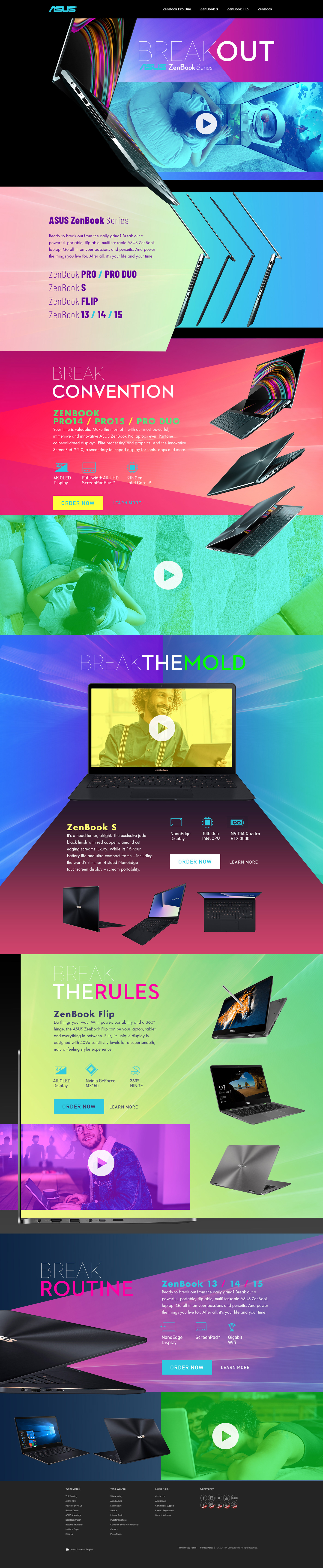 asus color colorful Computer Laptop Technology Webdesign