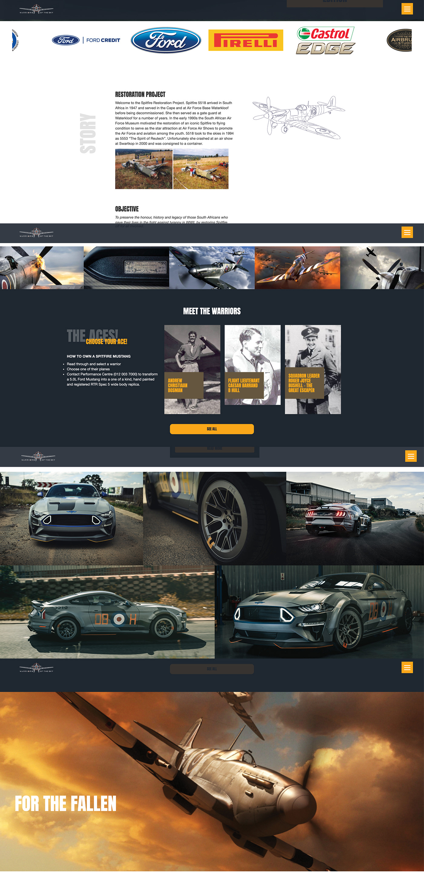 Mustang UI/UX webiste webpage