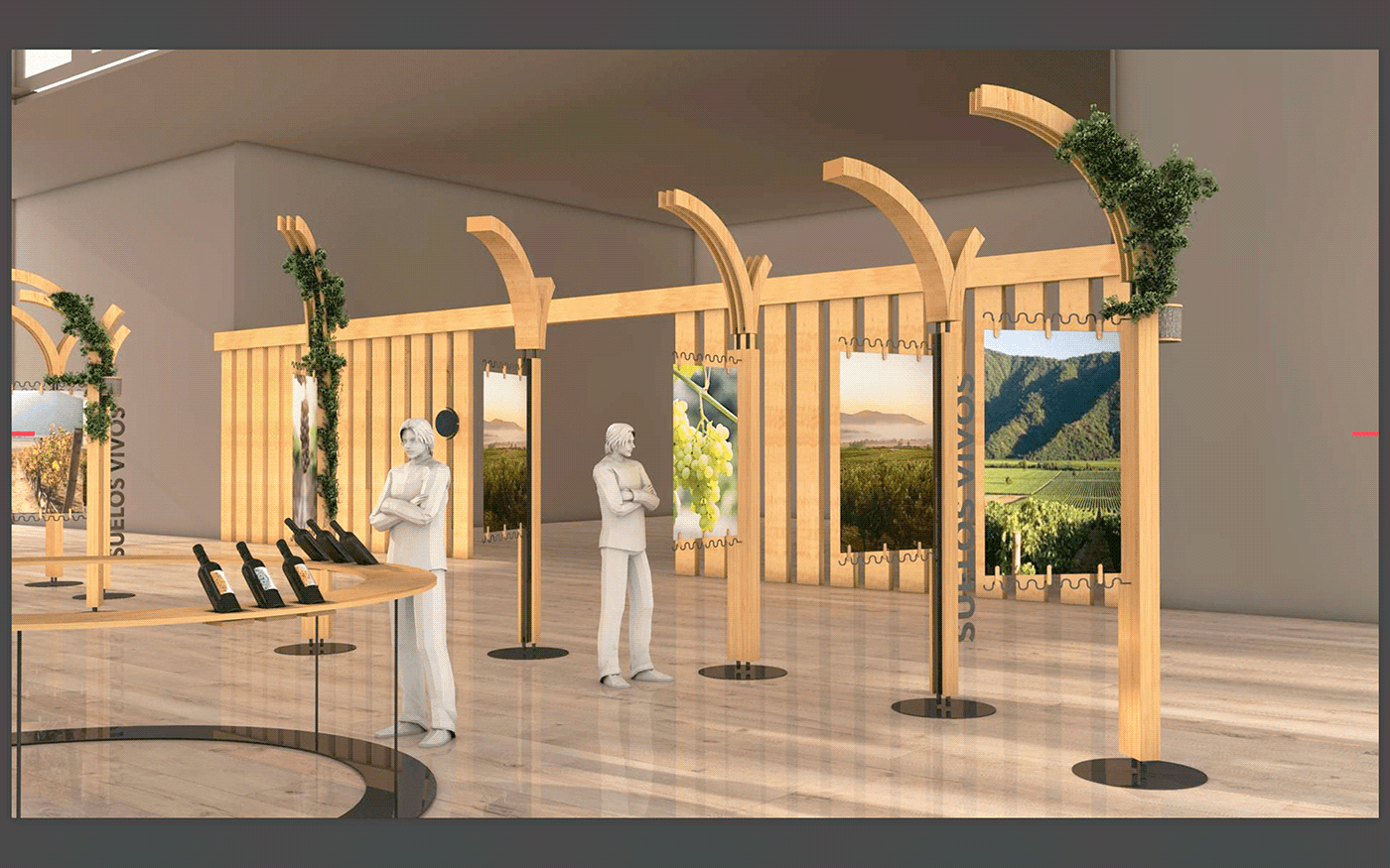 design glass Hall industrialdesign interiordesign metal organic plants wine wood