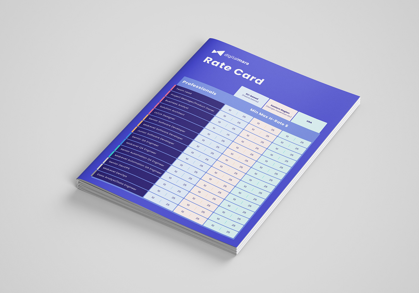 brochure company flyer ratecard Ratecards design typography   Web Design 