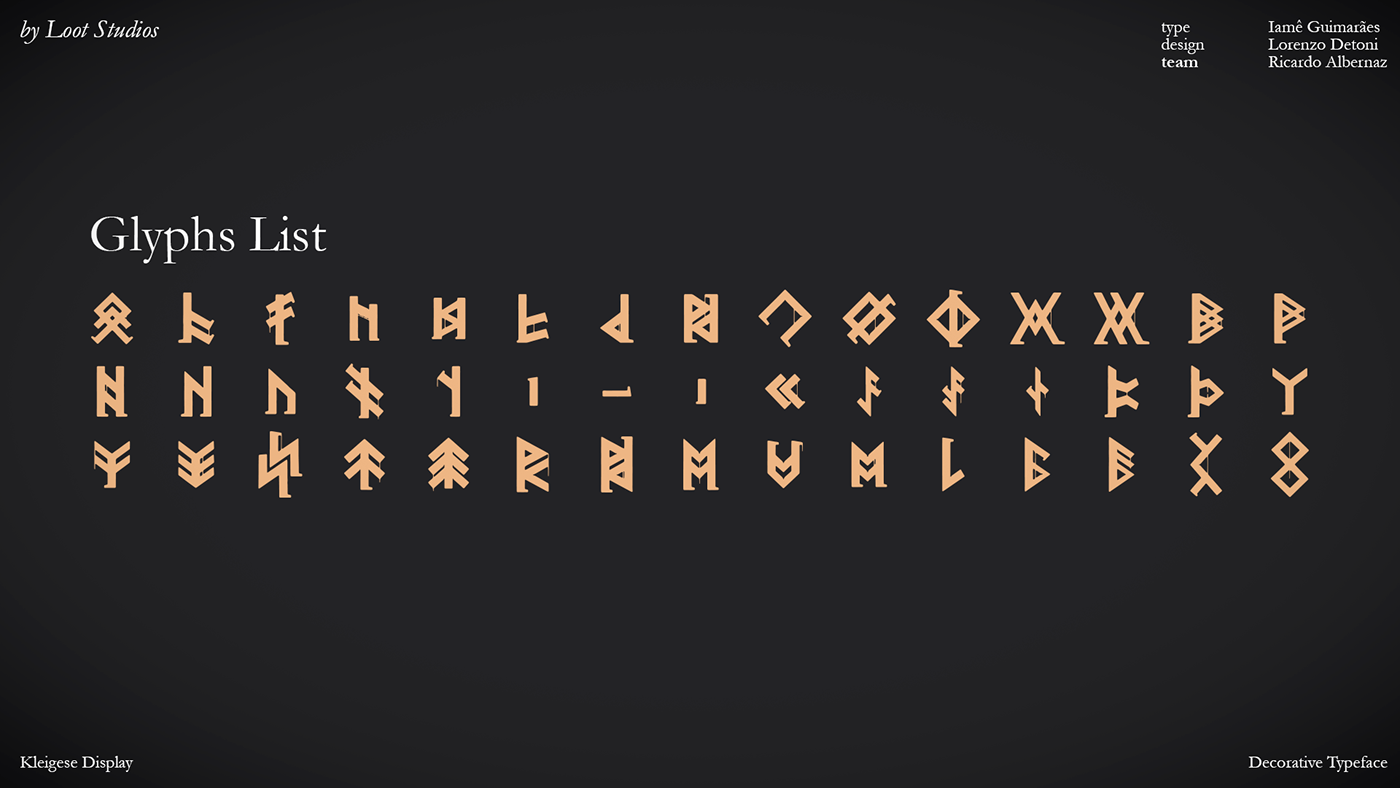 decorative font font lettering letters nordic runes type design Typeface typography   viking