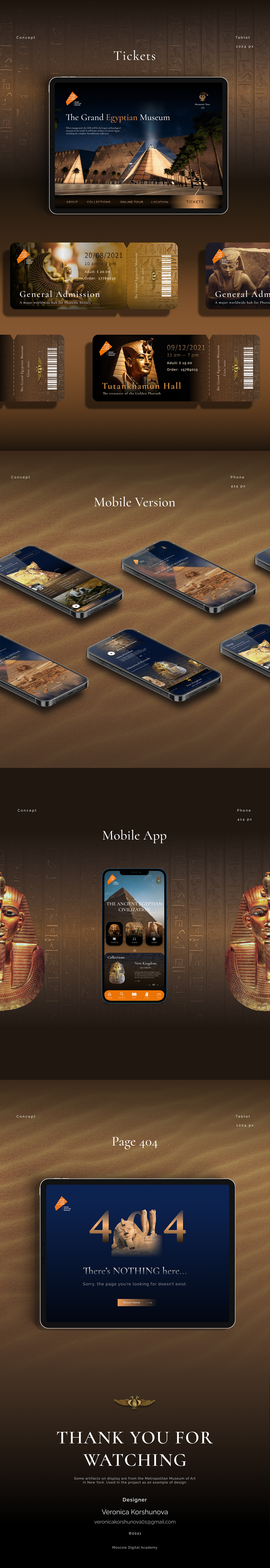 egypt Egyptianmuseum Mobile app museum MUSEUMDESIGN ui design UI/UX user interface UX design Webdesign