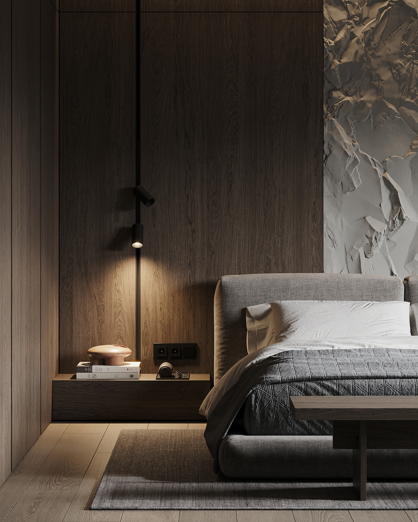 3ds max bedroom CGI corona design Interior interior design  Minimalism modern visualization