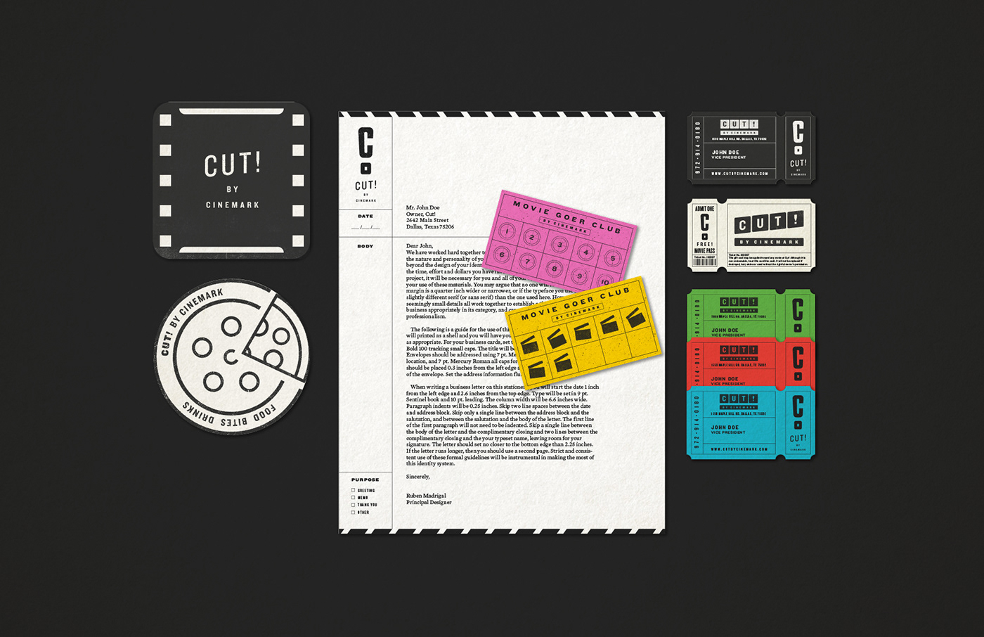 branding  graphic design  art direction  Logotype movie theatre Theatre Stationery Packaging Logo Icon Brand Design